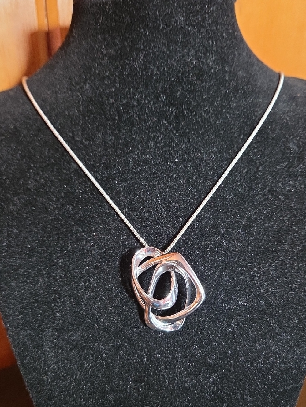 Sterling Silver Sculptural Pendant Necklace